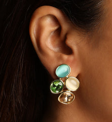 4 Stone Reva Color Earrings