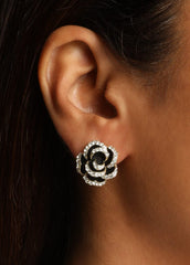 Black Rose Diamond Earrings