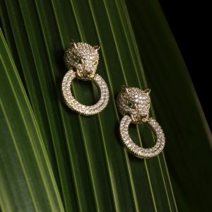 Panther Earrings- Gold
