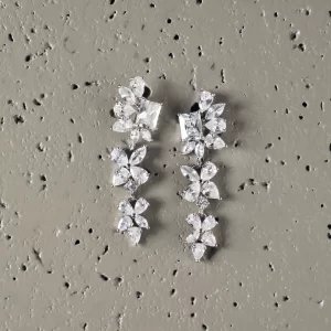 Diamond Danglers- Silver