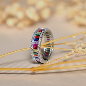 Rainbow love Ring Gold- Adjustable