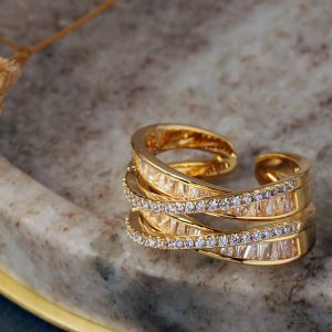 Niloofar Diamond Ring Gold -Adjustable