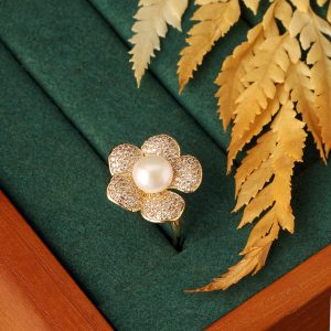 Classic Pearl Ring Gold-Free Size