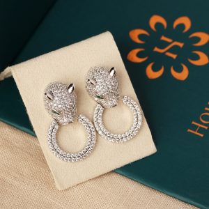 Panther Earrings- Silver