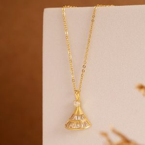 Pine pendant -Gold