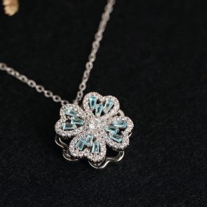 Belen Blue Flower Diamond-Silver