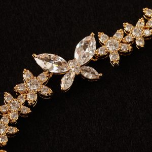Ninfa Flower Gold Diamond Bracelet