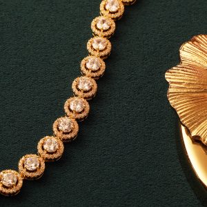 Fridah White Diamond Bracelet-Gold