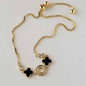 Black Clover Bracelet-Adjustable