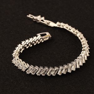 Ithaca White Diamond Bracelet -Silver