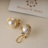 Floria Pearl Earrings-Gold