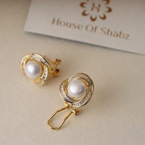 Floria Pearl Earrings-Gold