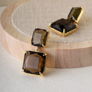 Grey Crystal Earrings