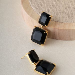 Black Crystal Earrings