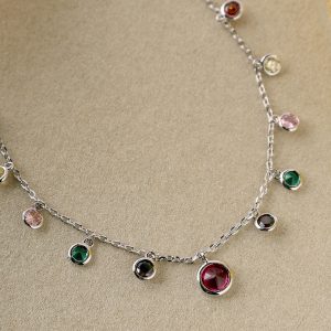Multi Color Pendant-Silver