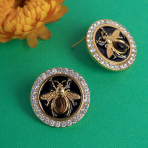 Brown Fly Honey Bee Earrings