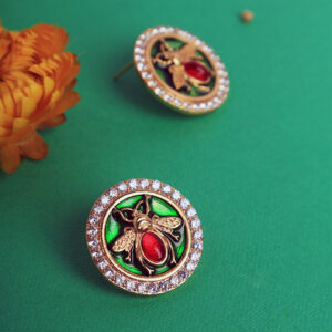 Red Fly Honey Bee Earrings