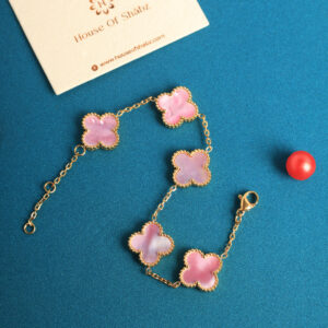 Pink Clover Bracelet