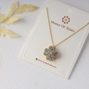 Belen Blue Flower Diamond-Gold