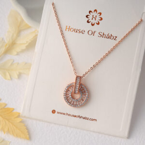 Zinovia Round Pendant-Rose Gold