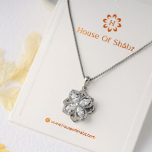 Kristin Rotating Flower Pendant- Silver