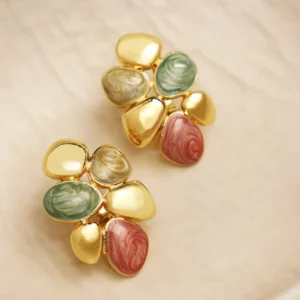 4 Stone Reva Color Earrings