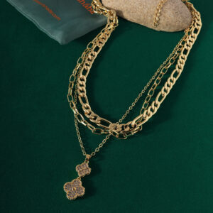 3 Line Clover Stack Chain