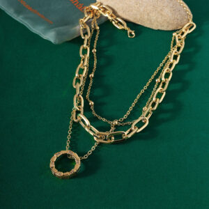 3 Line Rasha Stack Chain-Gold