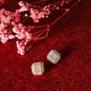 Sheen Diamond Studs-Gold