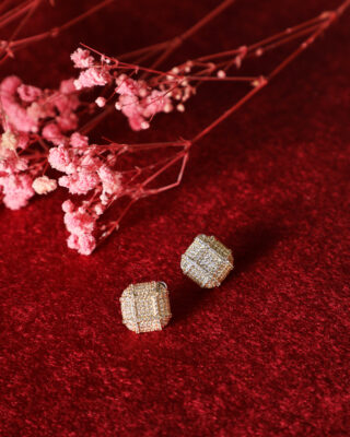 Sheen Diamond Studs-Gold